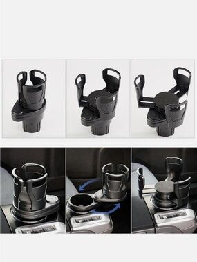 Universal Black Car Cup Holder Phone Mount all cup size and plates